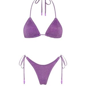 Triangl Vinca Violet Sparkle top & bottom